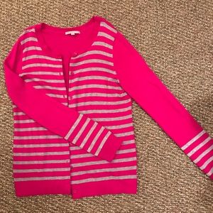GAP magenta and grey sparkle sweater